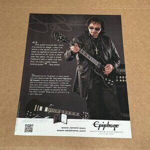 Tony Iommi of Black Sabbath - Epiphone Guitars - 2015 Print Advertisement